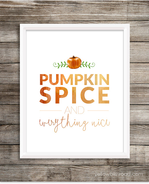 pumpkin spice printable