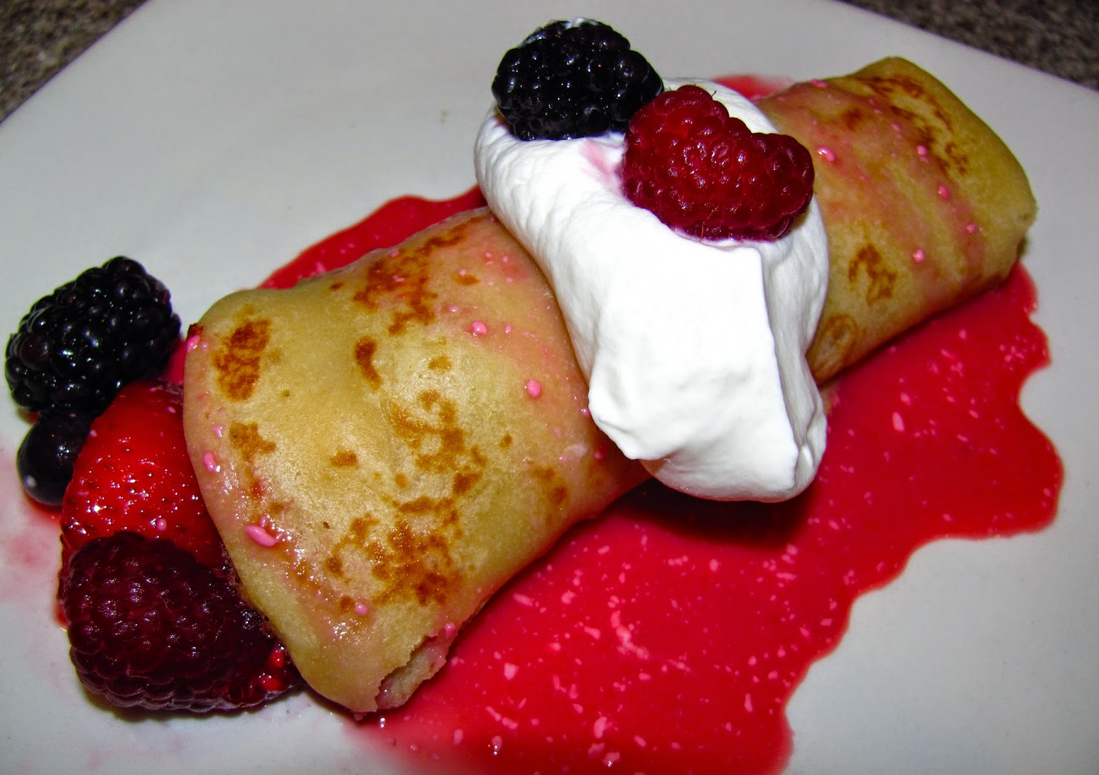 For the Love of Food: Brunch Very Berry Vanilla Crepes with Raspberry Sauce