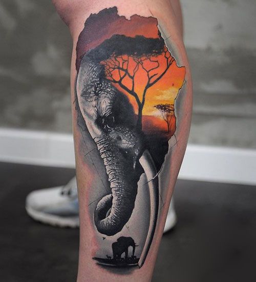Imagen de tatuaje de elefante