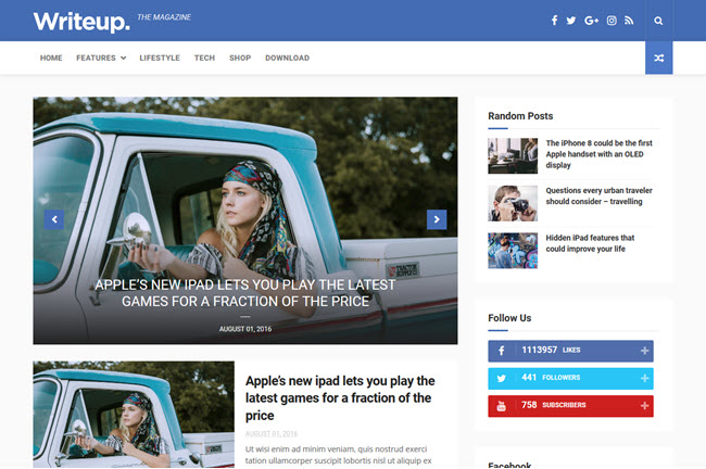 Writeup - Responsive Blogger Template