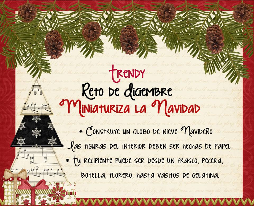 Alterando celebraciones en papel...: Reto 3 en TRENDY: Miniaturiza la  Navidad