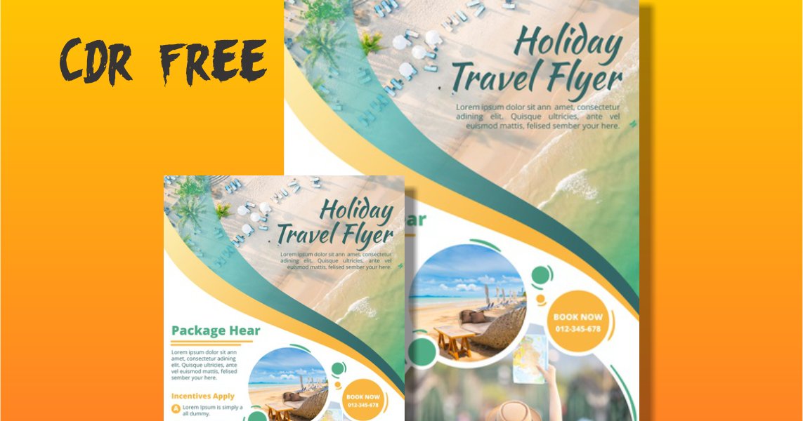 Template Brosur CDR Keren Abis Terbaru Guru Corel