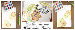 pearlescent watercolor paint zig cards