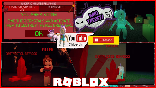 Chloe Tuber Roblox Survive The Red Dress Girl Gameplay Warning Sudden Loud Screams