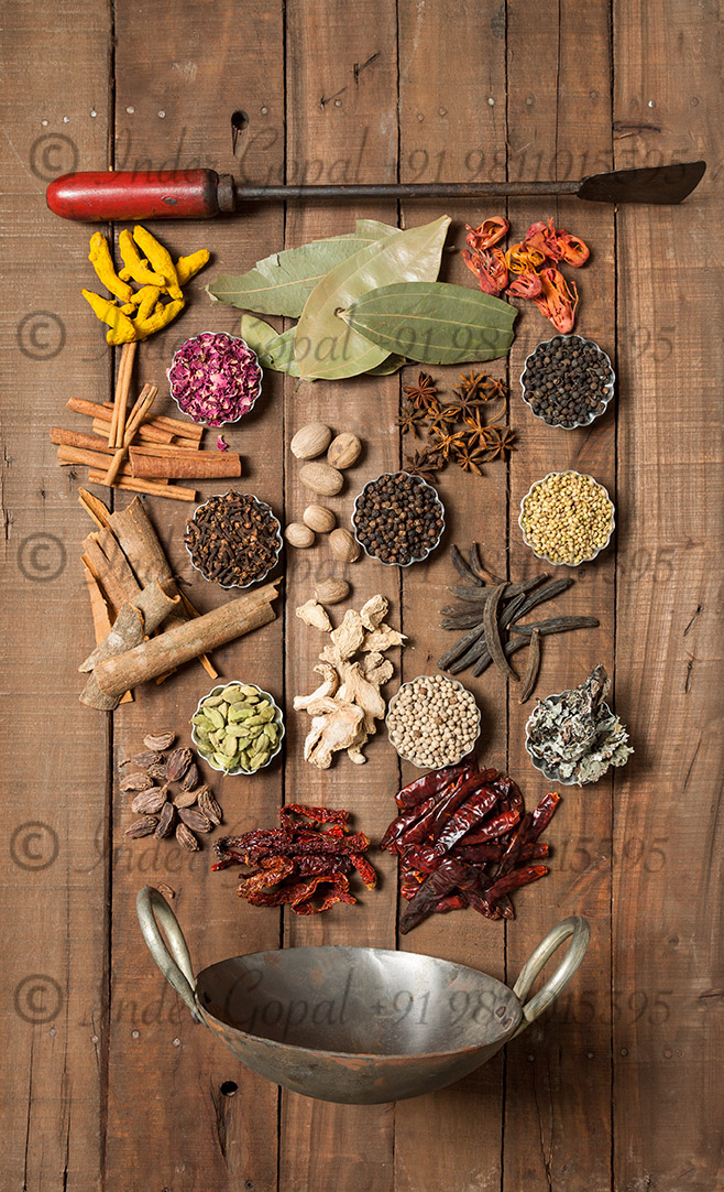 Inder Gopal Photography Conceptual shoot whole Indian spices with