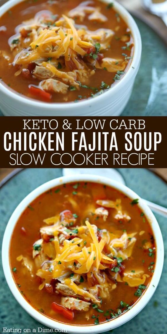 LOW CARB CROCK POT CHICKEN FAJITA SOUP Eat Well