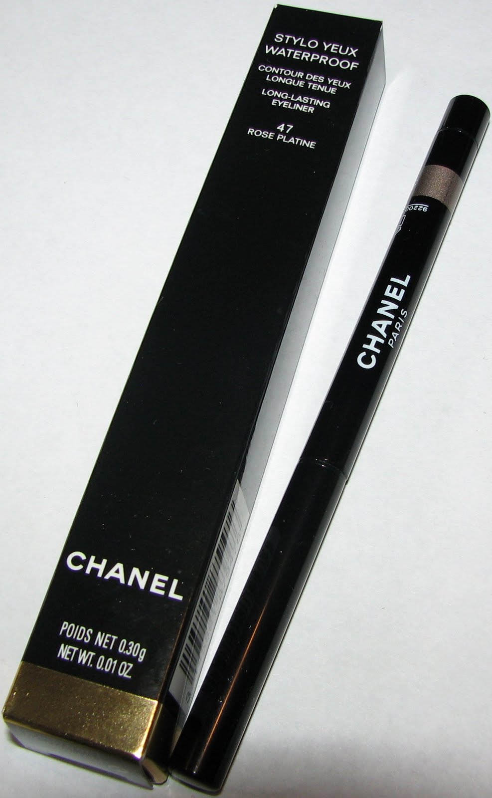 Chanel ROSE PLATINE (47) Stylo Yeux Waterproof Eyeliner Swatches