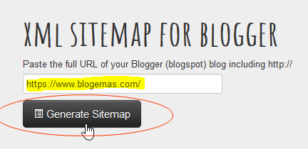 Cara Menggunakan Sitemap XML Generator untuk Blogger