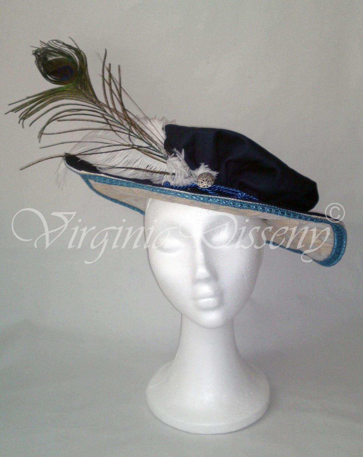 Virginia Disseny: Bonete con ala ..... Una de mis últimas creaciones!!!