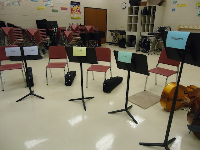 Name card for elementary orchestra
