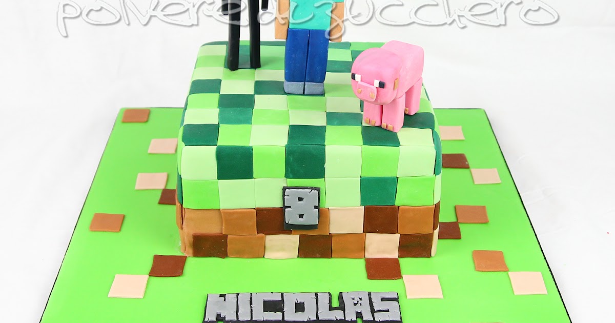Torta Minecraft in pasta di zucchero - Blog di Dolci Pasticci di Fra