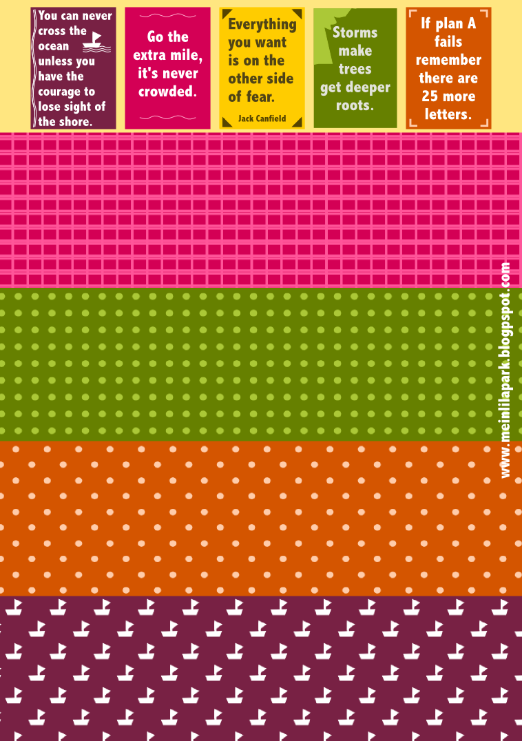 Free printable matchbox quotes and wrap papers ausdruckbare Geschenkpapiere freebie