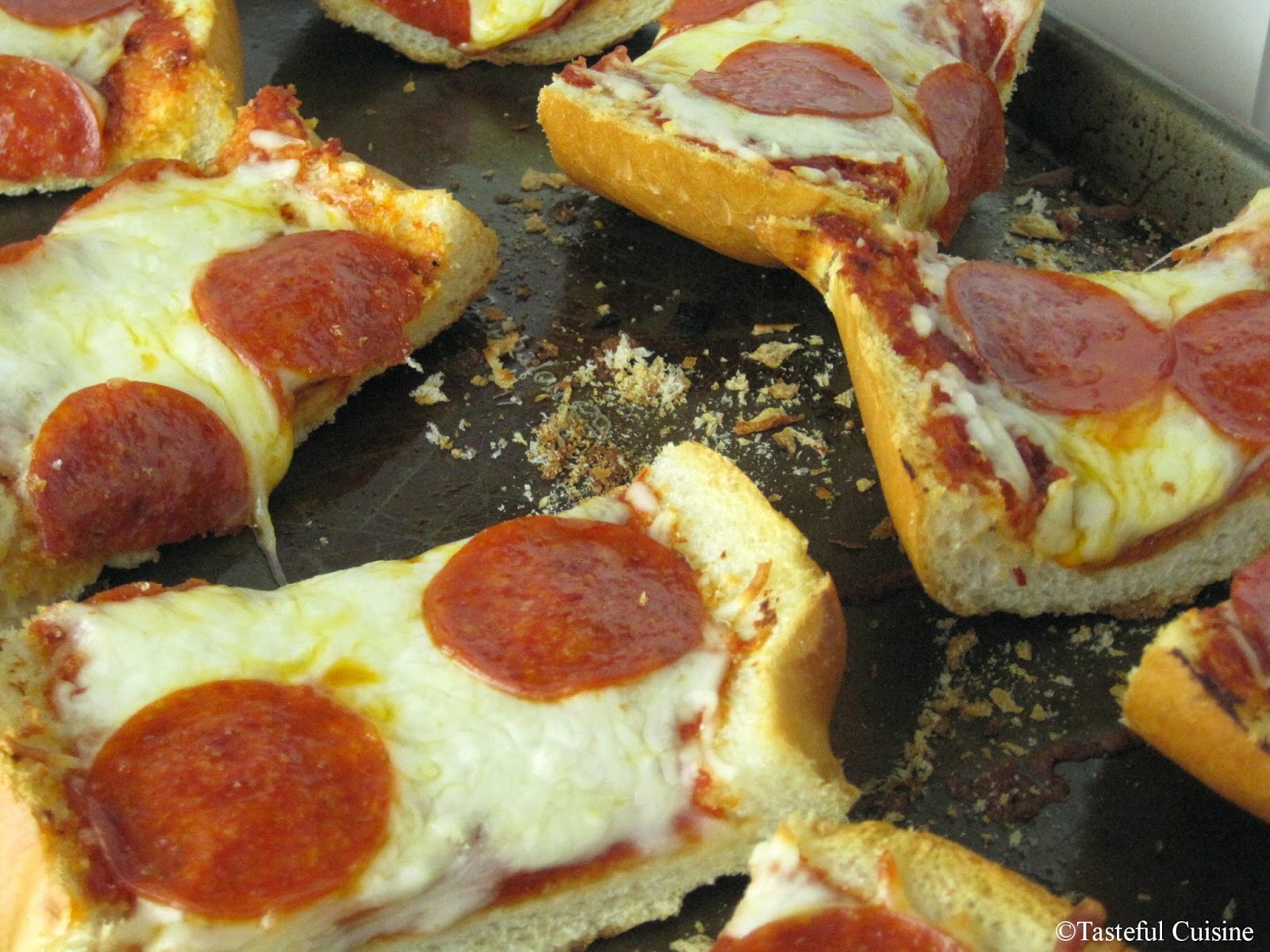 Tasteful Cuisine French Bread Pepperoni Pizza