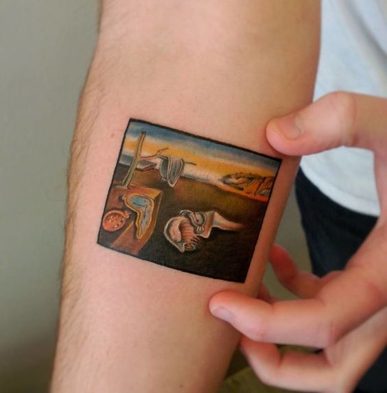 tatuaje de un cuadro famoso