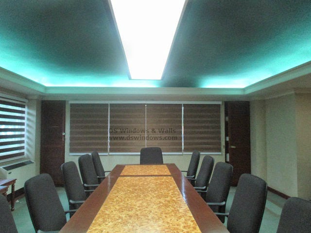 Dual Shade Blinds for a Long Table Boardroom - Makati City, Philippines