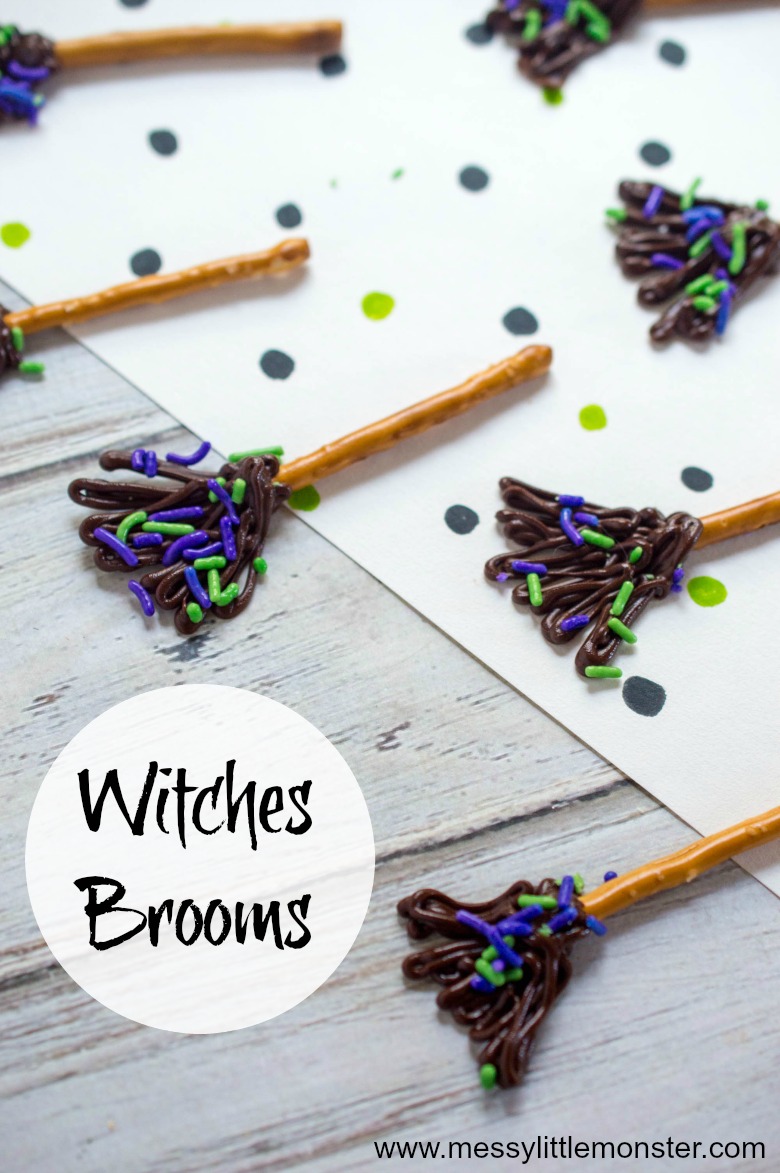 Looking for easy Halloween party food ideas? Chocolate witches brooms make the perfect Halloween snack! Looking for easy Halloween party food ideas? Chocolate witches brooms make the perfect Halloween snack!