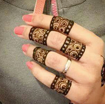 Simple Mehndi Designs For Fingers