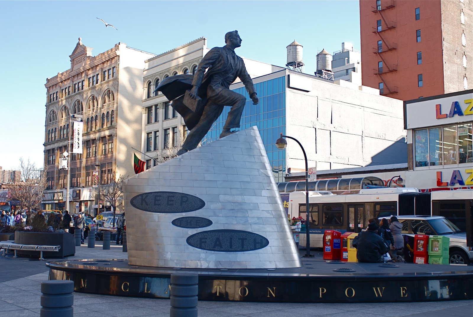 NYC ♥ NYC: The Statue of Adam Clayton Powell Jr. on Higher Ground in the  Heart of Harlem