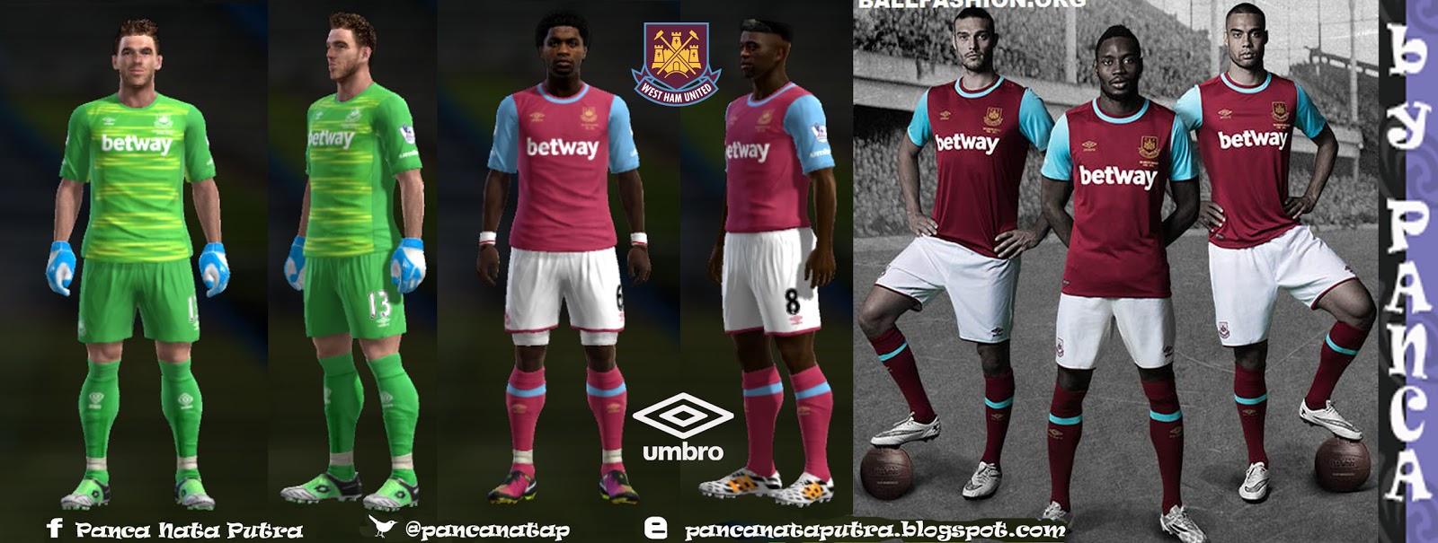 PNP Pes 2013 West Ham Kits New 2015/2016 by panca