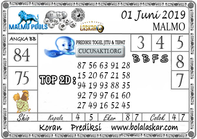 Prediksi Togel MALMO LASKAR4D 01 JUNI 2019