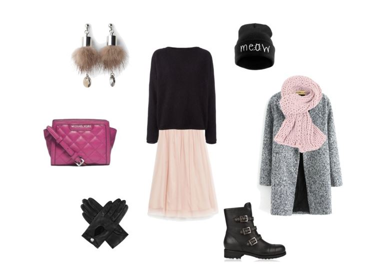 Zimowa stylizacja z tiulową spódnicą z Zary