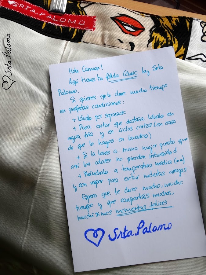 pedido ropa a medida nota de lavado a mano