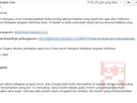 Dapat Peringatan Dari Adsense Lagi, Karena Konten Menyesatkan