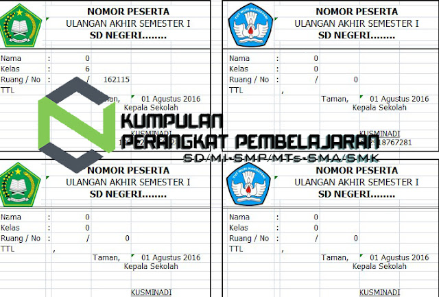 Aplikasi Kartu Ujian Siswa Excel Otomatis Semua Jenjang Aplikasi Kartu Ujian Siswa Excel Otomatis Semua Jenjang
