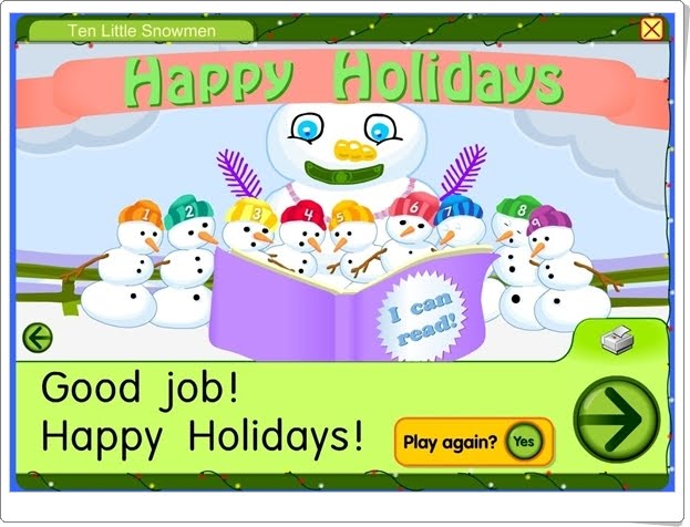 "Ten little Snowmen" (Juego para componer el muñeco de nieve) "Ten little Snowmen" (Juego para componer el muñeco de nieve)