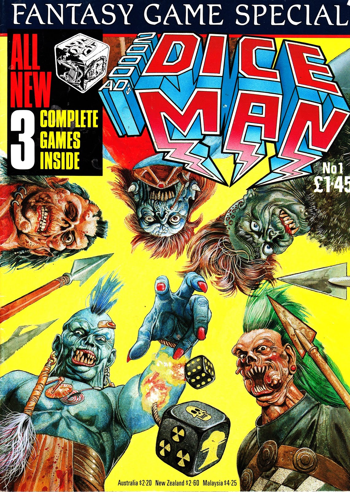 STARLOGGED GEEK MEDIA AGAIN 1986 2000AD's DICEMAN ISSUE 1 (IPC)