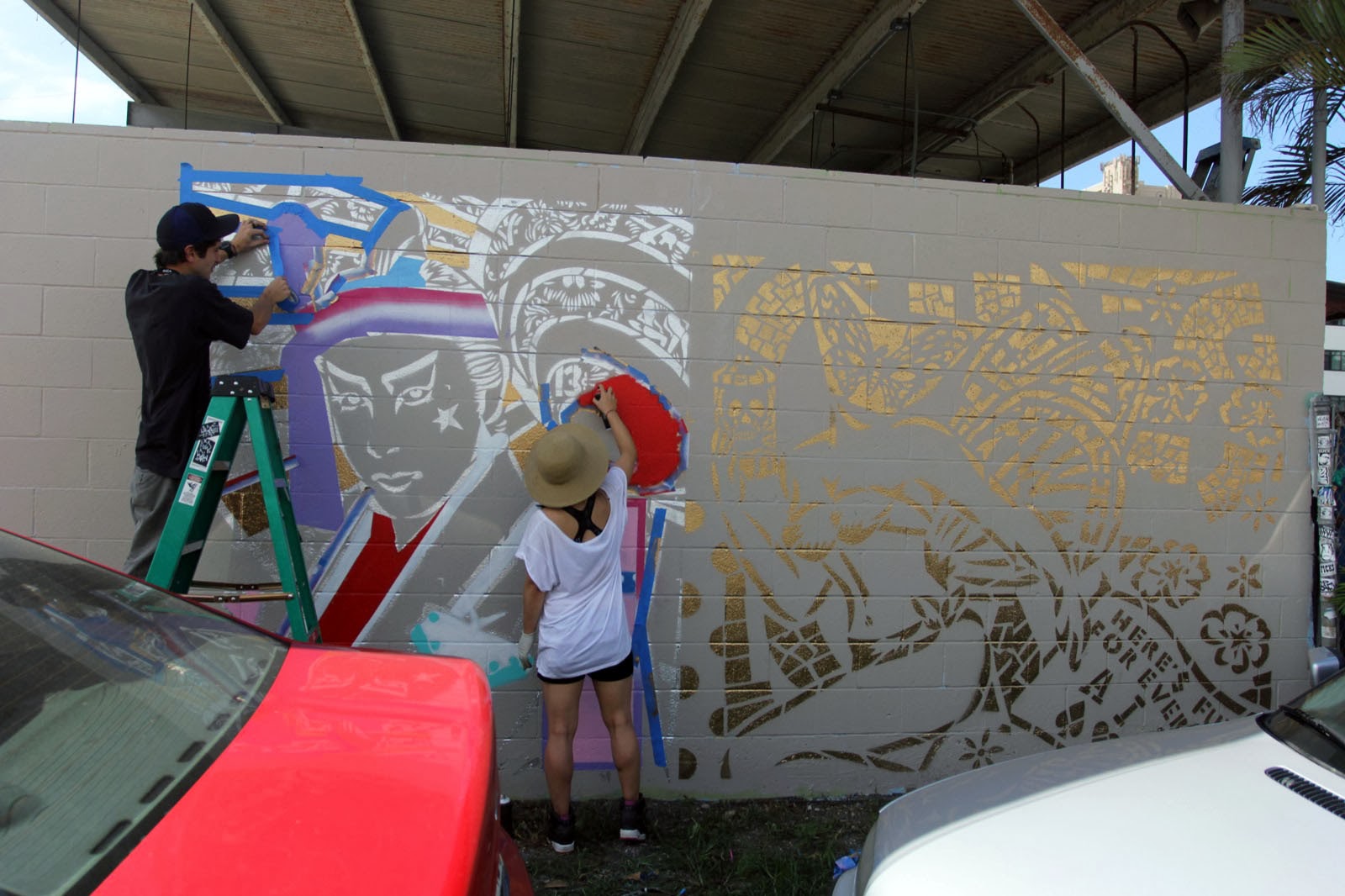 Lady Aiko Work In Progress For POW! WOW! Hawaii ’14 Honolulu