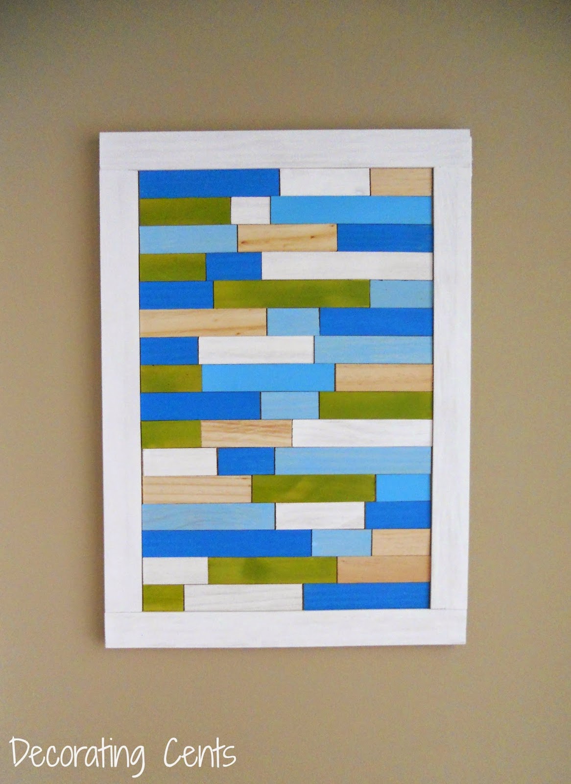 DIY Paint Stick Wall Art