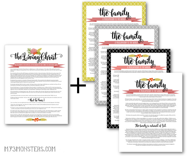 Free Printable Family Proclamation -- with 13 different options, there's one for everybody at /