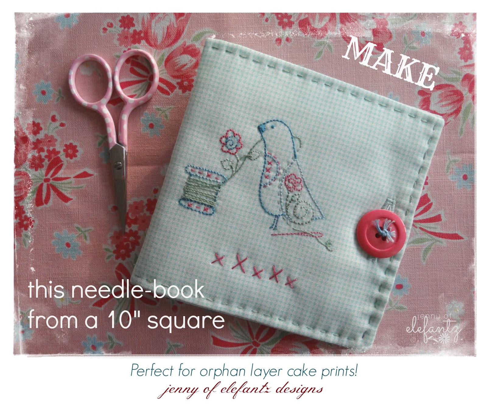Jenny of ELEFANTZ TUTORIAL the simplest needlebook....