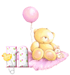 Abecedario de Osita de Peluche con Globo. Teddy Bear with Balloon Abc.