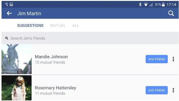Facebook Friends Search