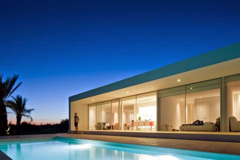 lighting Modern House with Pool in Tavira