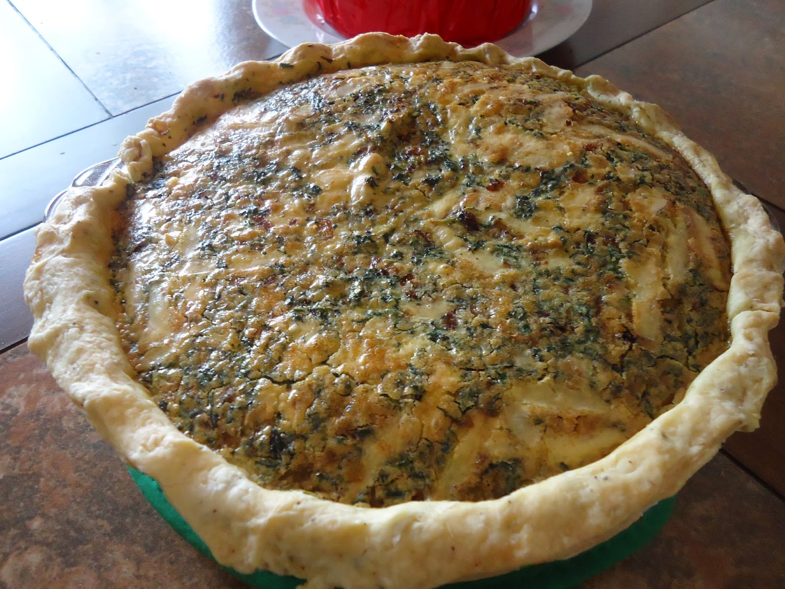 La Mexicanita Kitchen Spinach and Caramelized Onion Quiche