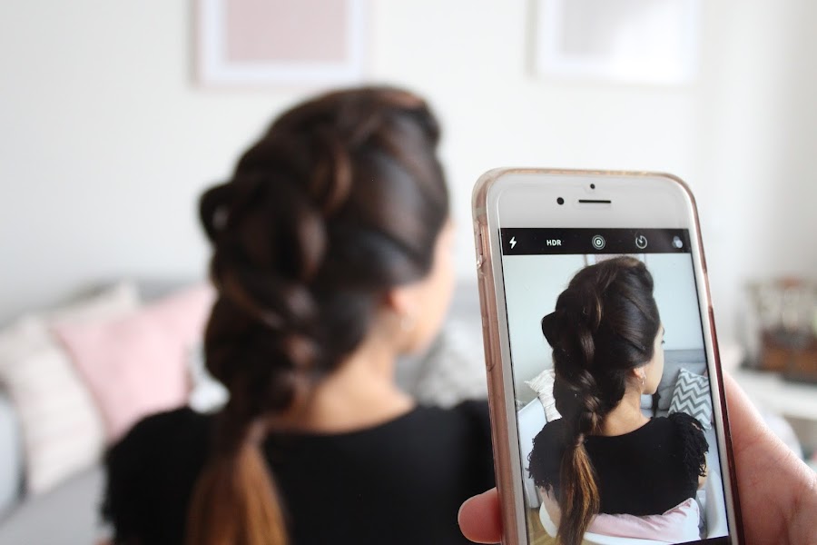 peinado fácil con trenza