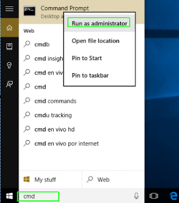 Buka command prompt dan pilih run as administrator Cara Membuat Shortcut Keyboard di Windows 10