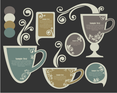 Free vector vector illustration of coffee design elements