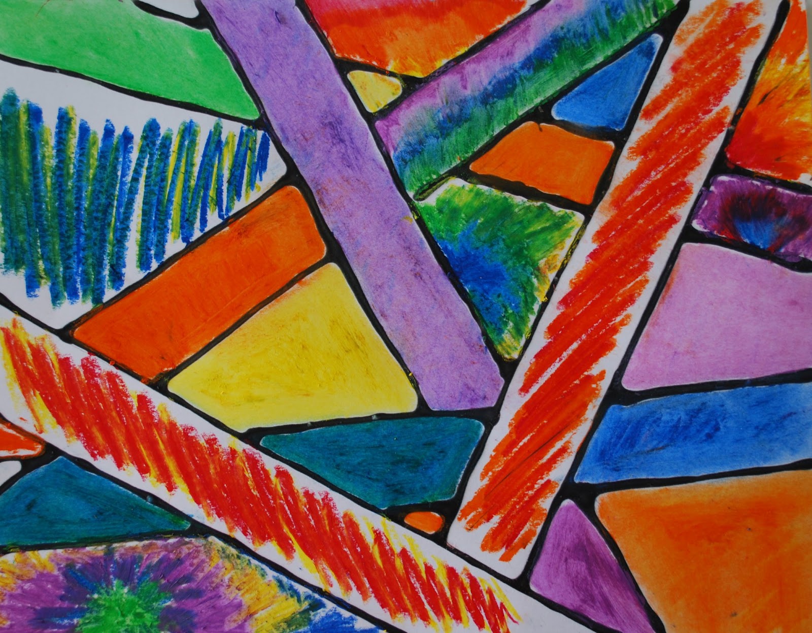 Art With Aubrey Black Glue and Oil Pastels