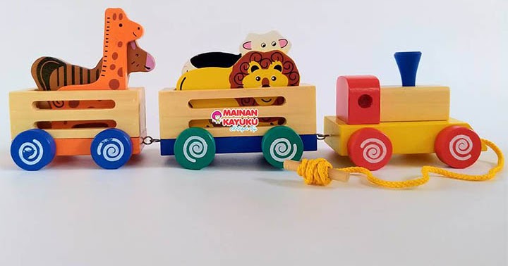 Kereta Hewan SNI Mainan Kayu Anak - SEBUTIK EDUTOYS