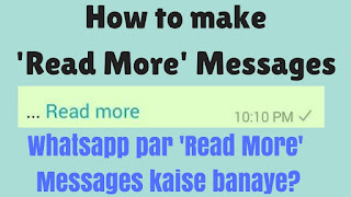 SNIPS: Create READ MORE Option In WhatsApp Chat