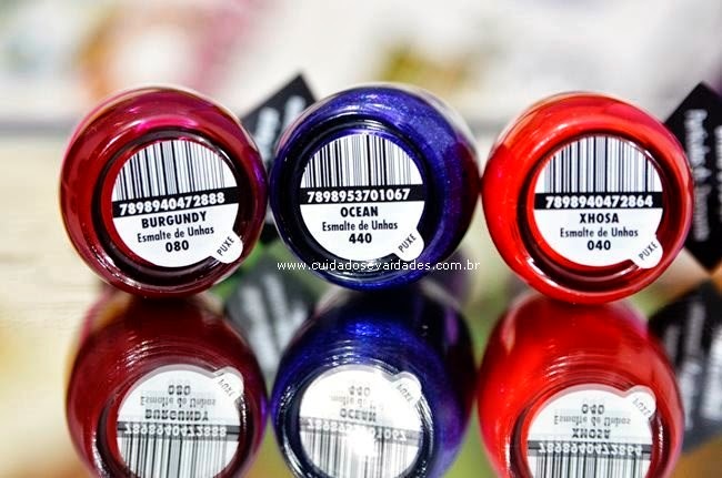 Esmaltes YNC Yenzah - Burgundy, Ocean e Xhosa. Esmaltes YNC Yenzah - Burgundy, Ocean e Xhosa.