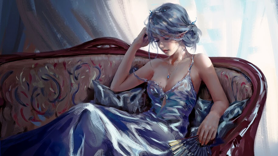 Fantasy, Elf, Girl, Art, 4K, #6.760