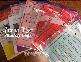 Family Literacy Night Camping Theme Fluency Bags