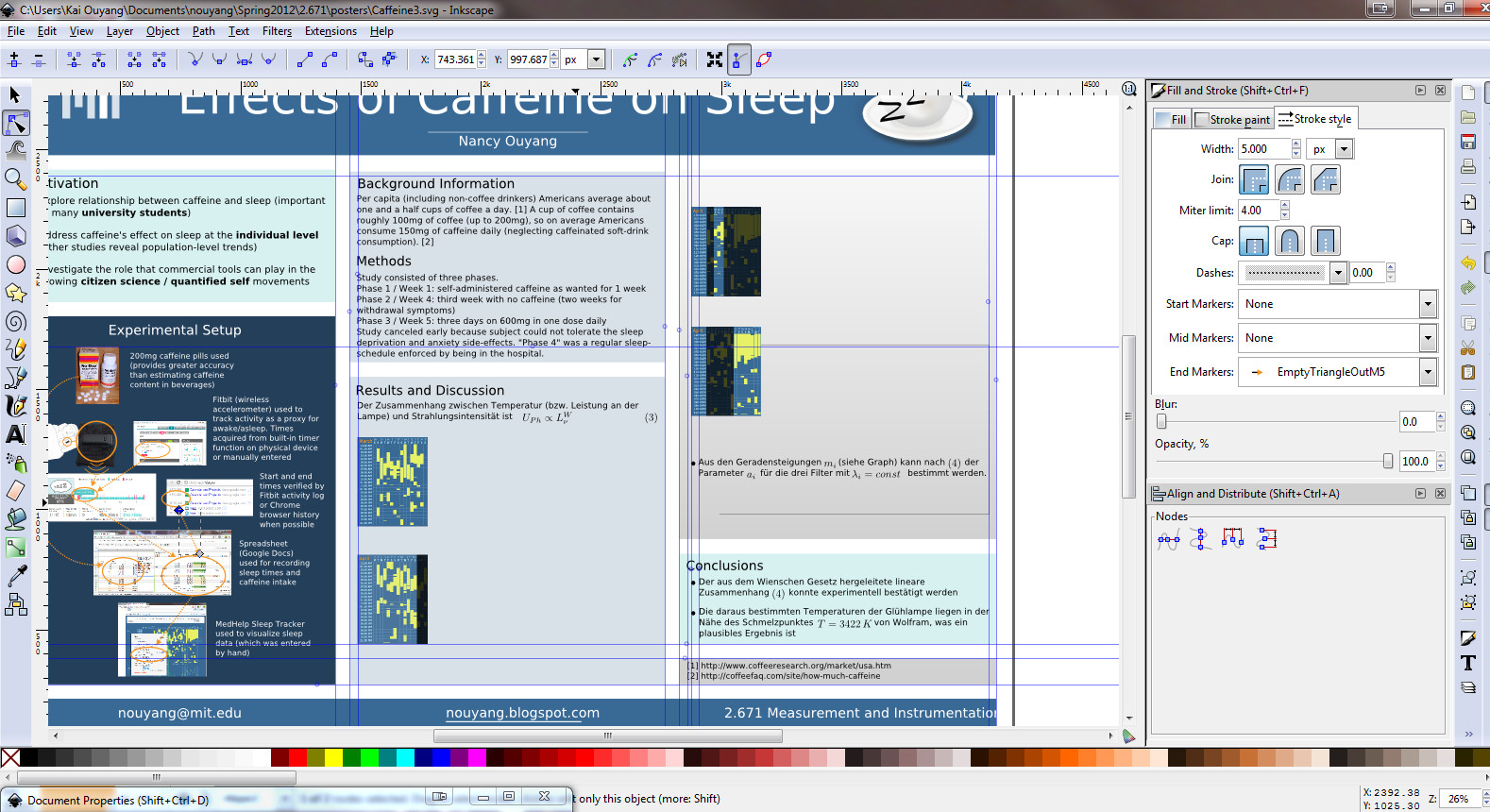 Orange Narwhals: Caffeine's Impact On Sleep, Inkscape A0 Scientific Poster Draft Orange Narwhals: Caffeine's Impact On Sleep, Inkscape A0 Scientific Poster Draft