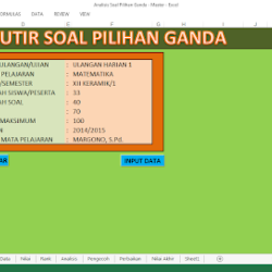 Contoh Analisis Butir Soal Ulangan Harian Kunci Dunia