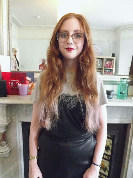 dip dye ginger hair